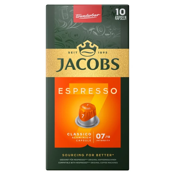 Kávékapszula, Nespresso kompatibilis Jacobs Espresso 7 Classico10 db kapszula