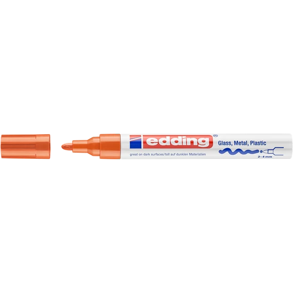 Lakkmarker 2-4mm, kerek Edding 750 narancs