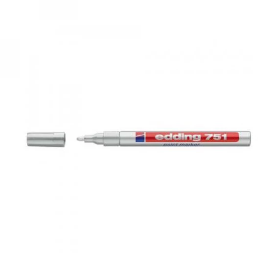 Lakkmarker 1-2mm, kerek Edding 751 ezüst