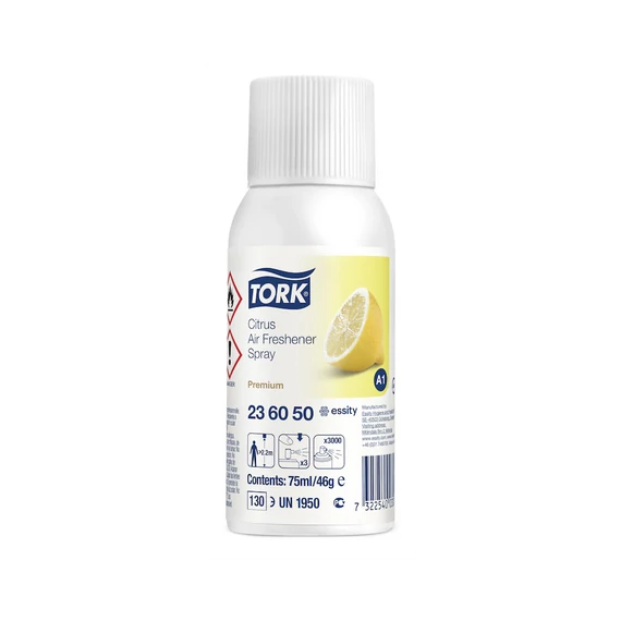 Légfrissítő utántöltő aerosol 75 ml A1 Premium Tork_236050 citrom