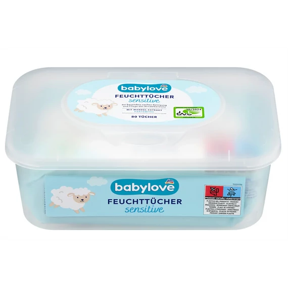 Nedves törlőkendő 80 lap/doboz Baby love sensitive