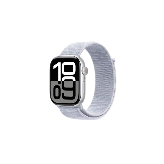 Okosóra APPLE Watch S10 Cellular 46mm Silver Alu Case with Blue Cloud Sport Loop