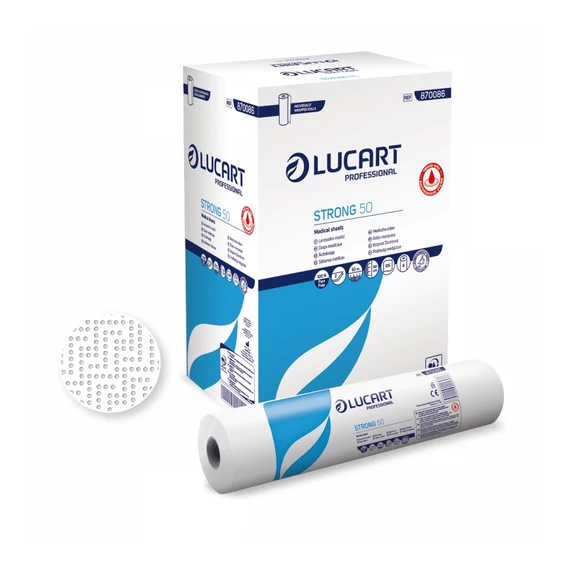 Orvosi papírlepedő 2 réteg 100 % cellulóz 50 m 50 x 37 cm lap 6 tek/karton Strong Lucart_870086