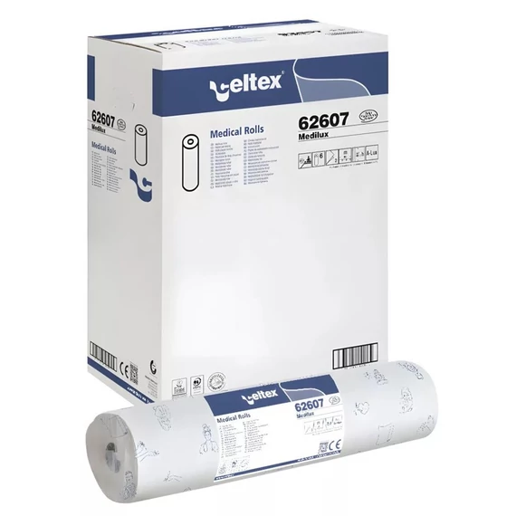 Orvosi papírlepedő 2 réteg 100 % cellulóz hófehér 80 m 60 x 34 cm lap 6 tekercs/karton Medilux Celtex