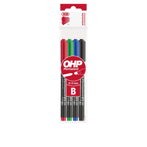 Alkoholos marker készlet, B OHP Ico 10 db/doboz, 4 klf.szín
