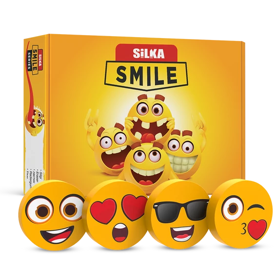 Radír, smile-kicsi, 36 db/display, Silka