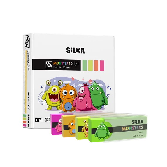 Radír, szörnyek, 20 db/display, Silka