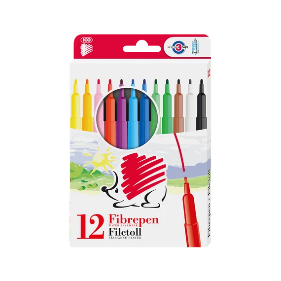 Rostirón, filctoll vízbázisú Süni Ico 300 12 klf.szín