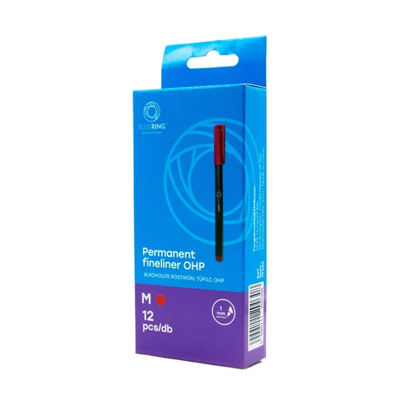 Rostirón, tűfilc alkoholos 1mm, OHP Bluering® M piros