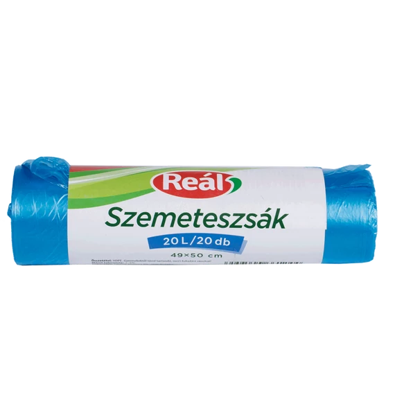 Szemeteszsák 20 liter 49 x 50 cm 20 db/tekercs kék