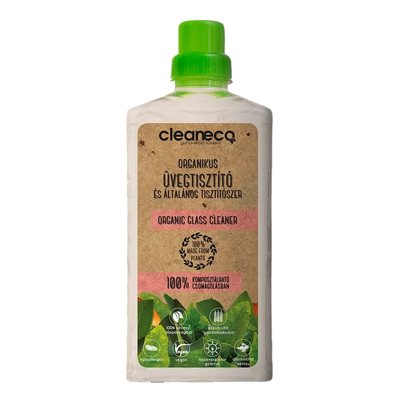 Üvegtisztító és általános tisztítószer 1 liter organikus Cleaneco