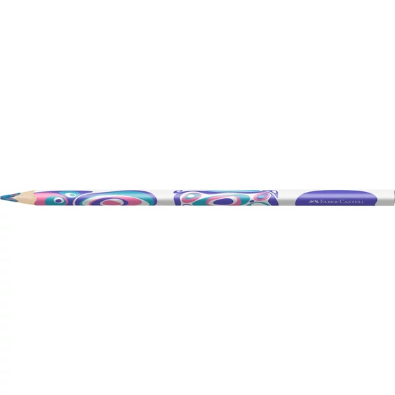 Varázsceruza háromszögletű Faber-Castell pasztel írásszínek türkiz, rózsaszín, lila