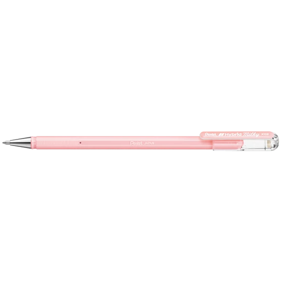 Zseléstoll 0,4mm, kupakos Pentel Hybrid K108-PP, írásszín pastel pink