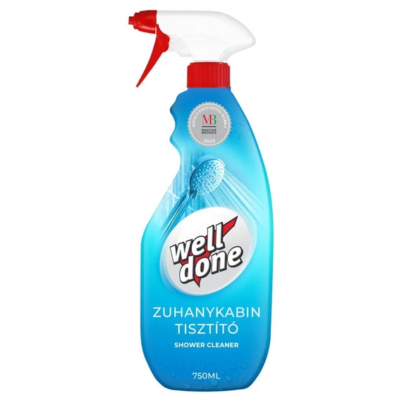 Zuhanykabin tisztítószer szórófejes 750 ml Well Done