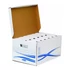 Kép 1/2 - Archiváló konténer csapófedéllel, karton, 280 x 356 x 554mm., Fellowes® Bankers Box Basic, 5 db/csomag, kék-fehér