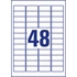 Kép 3/5 - Etikett címke, 45,7 x21,2mm, időjárásálló poliészter, 48 címke/ív, 20 ív/doboz, Avery fehér