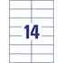 Kép 4/5 - Etikett címke, 105 x42,3mm, univerzális, 14 címke/ív, 100 ív/doboz, Avery fehér