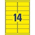 Kép 3/4 - Etikett címke, 99,1 x38,1mm, visszaszedhető, neon 14 címke/ív, 25 ív/doboz, Avery sárga