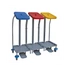 Kép 2/2 - Hulladékgyűjtő kocsi 2 x 70 liter (kék és piros fedél)