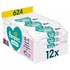 Kép 2/3 - Nedves törlőkendő 12 x 52 lap/doboz Pampers Sensitive