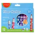 Kép 1/3 - Rostirón, filctoll készlet, 5 mm, 12 db/bliszter, Keyroad Jumbo, vegyes színek
