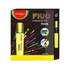 Kép 2/2 - Szövegkiemelő vágott hegyű, lapos test Keyroad Fluo neon sárga