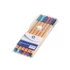 Kép 1/3 - Rostirón, tűfilc vízbázisú készlet, 0,4mm, hatszögletű Bluering® 6 klf. szín