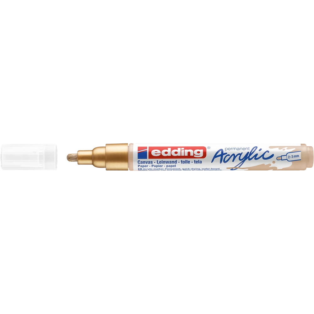 Akril marker 2-3mm, Edding 5100 arany 
