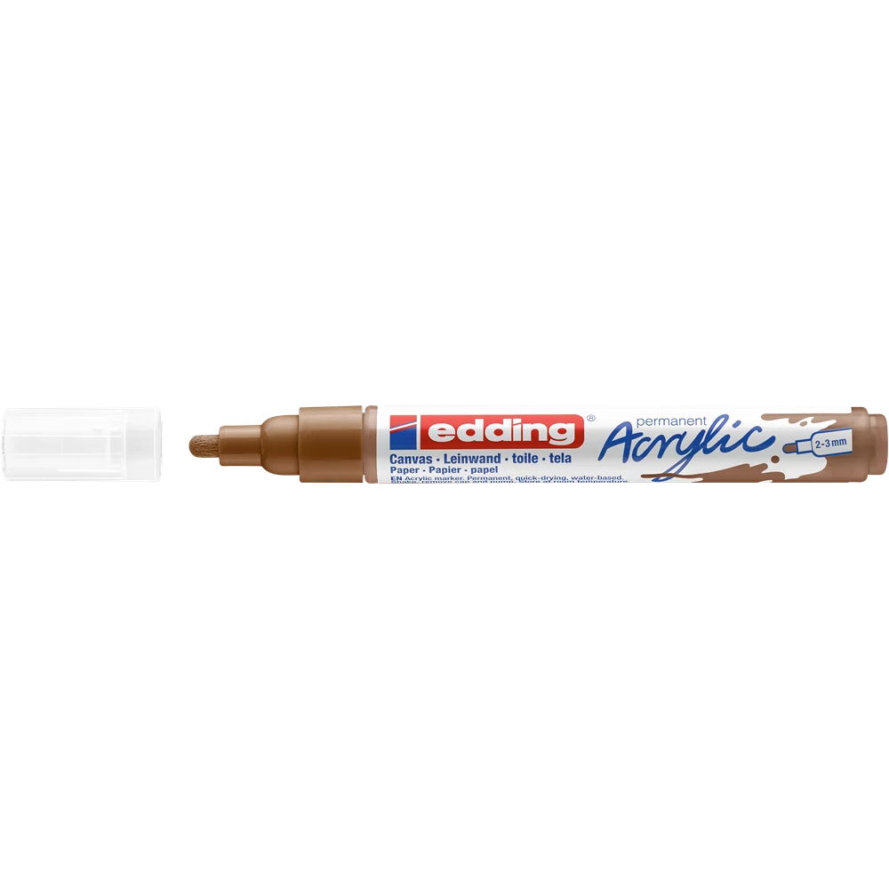 Akril marker 2-3mm, Edding 5100 mogyoró