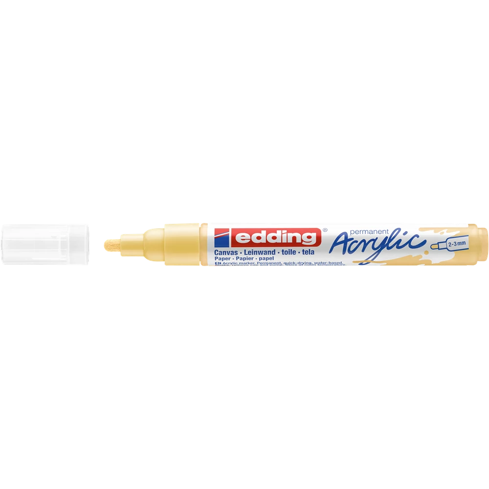 Akril marker 2-3mm, Edding 5100 pasztell sárga