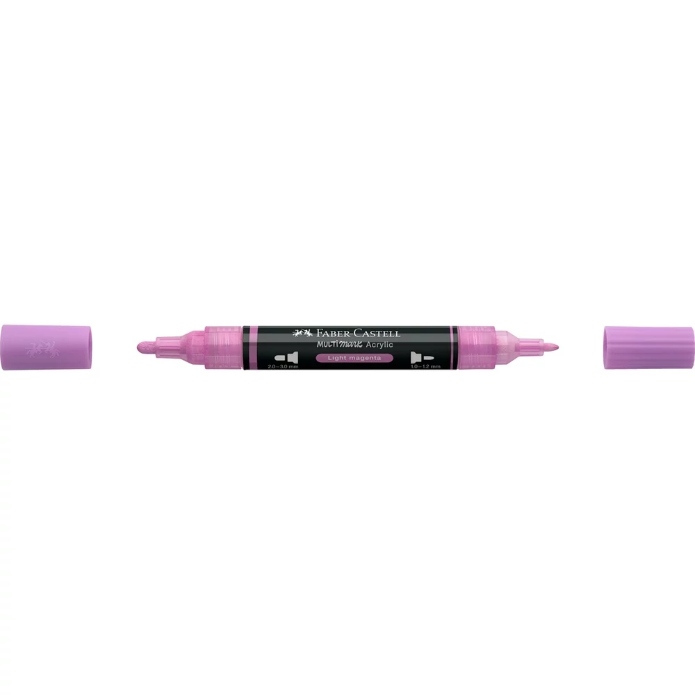 Akril marker kétvégű MULTIMARK 119 Faber-Castell világos magenta