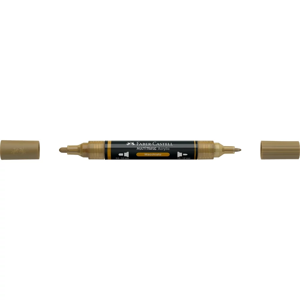 Akril marker kétvégű MULTIMARK 178 Faber-Castell kávé barna