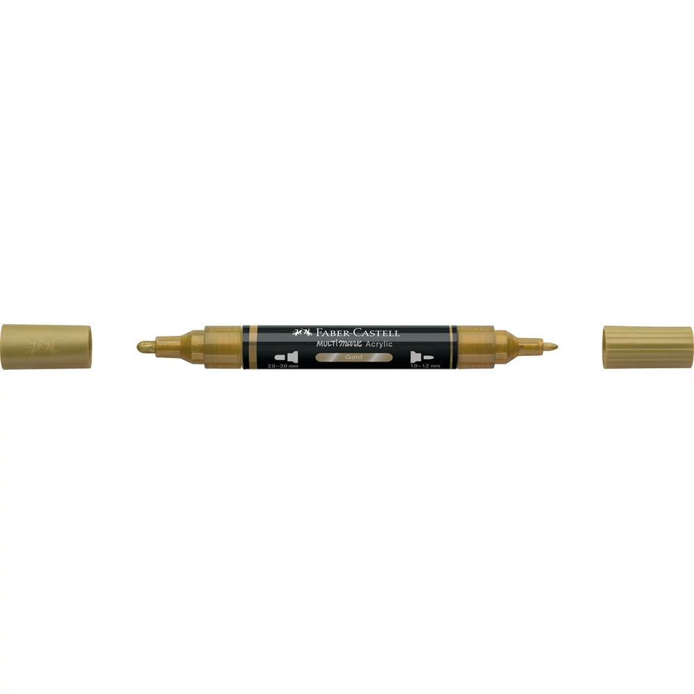 Akril marker kétvégű MULTIMARK 250 Faber-Castell arany 