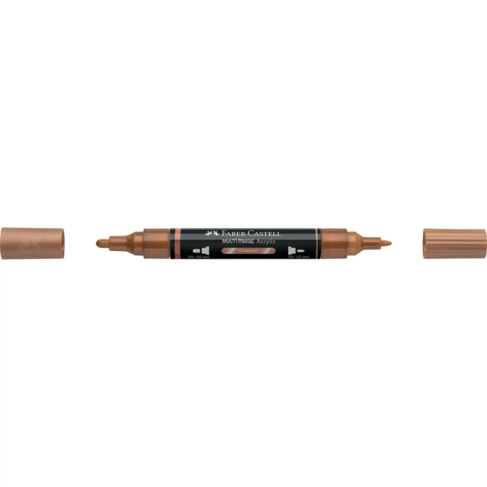 Akril marker kétvégű MULTIMARK 252 Faber-Castell réz 