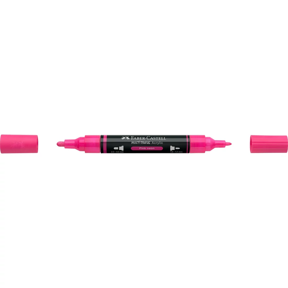 Akril marker kétvégű MULTIMARK 253 Faber-Castell neon rózsaszín