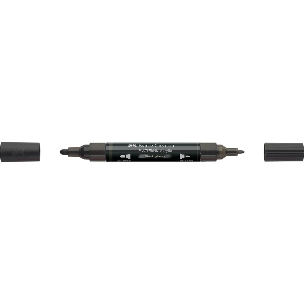 Akril marker kétvégű MULTIMARK 299 Faber-Castell fényes fekete