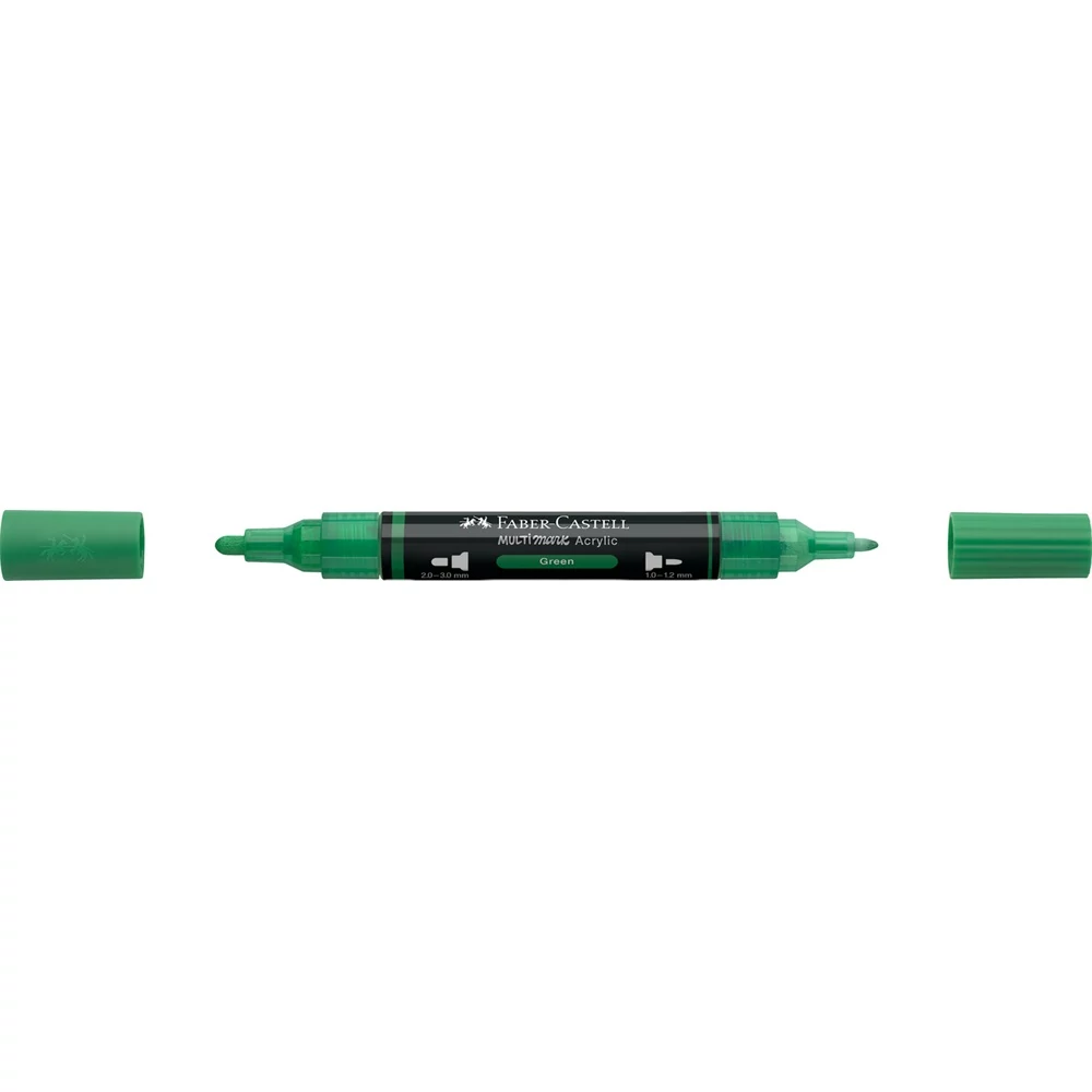 Akril marker kétvégű MULTIMARK 316 Faber-Castell zöld 