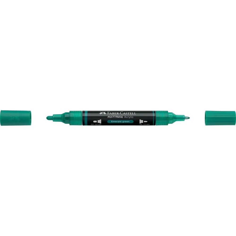 Akril marker kétvégű MULTIMARK 358 Faber-Castell smaragdzöld 