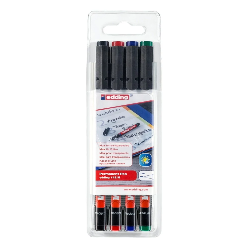 Alkoholos marker 1mm, 142M OHP Edding 4klt