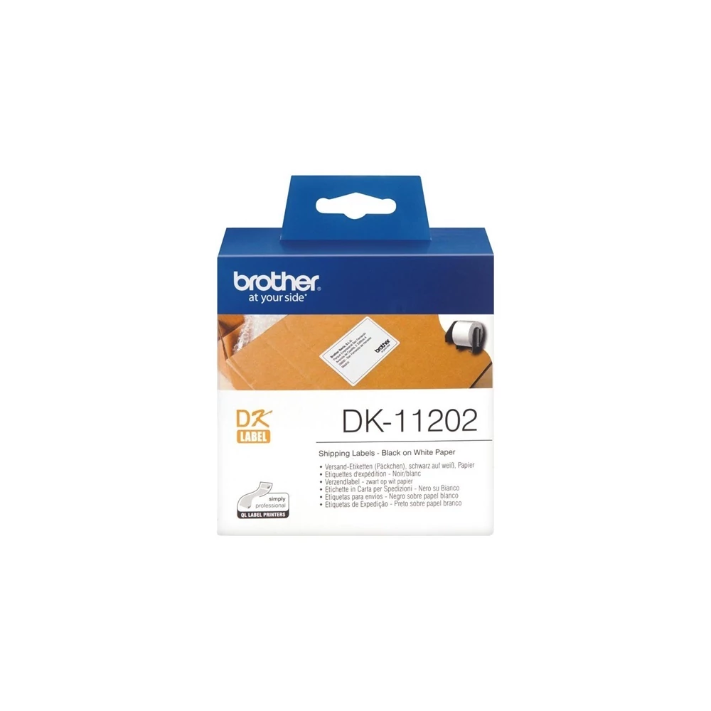 Brother DK11202 etikett 62x100mm 300 db etikett/doboz fehér ORIGINAL