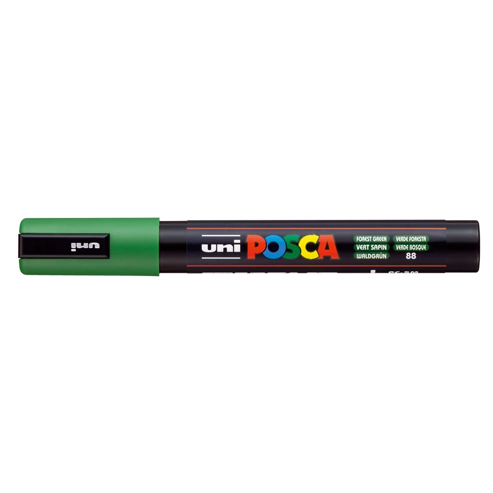 Dekormarker 1,8-2,5mm, Uni Posca PC-5M erdő zöld