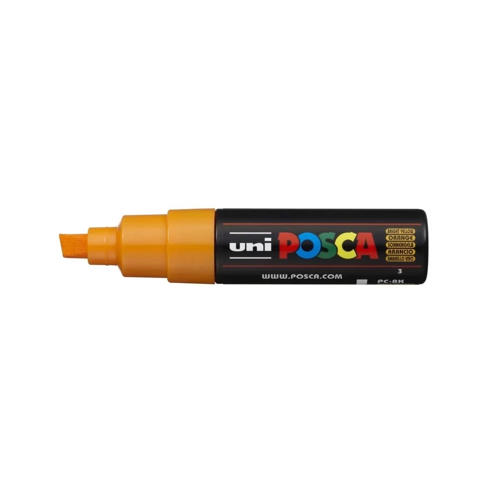Dekormarker 8mm, Uni Posca PC-8K ragyogó sárga