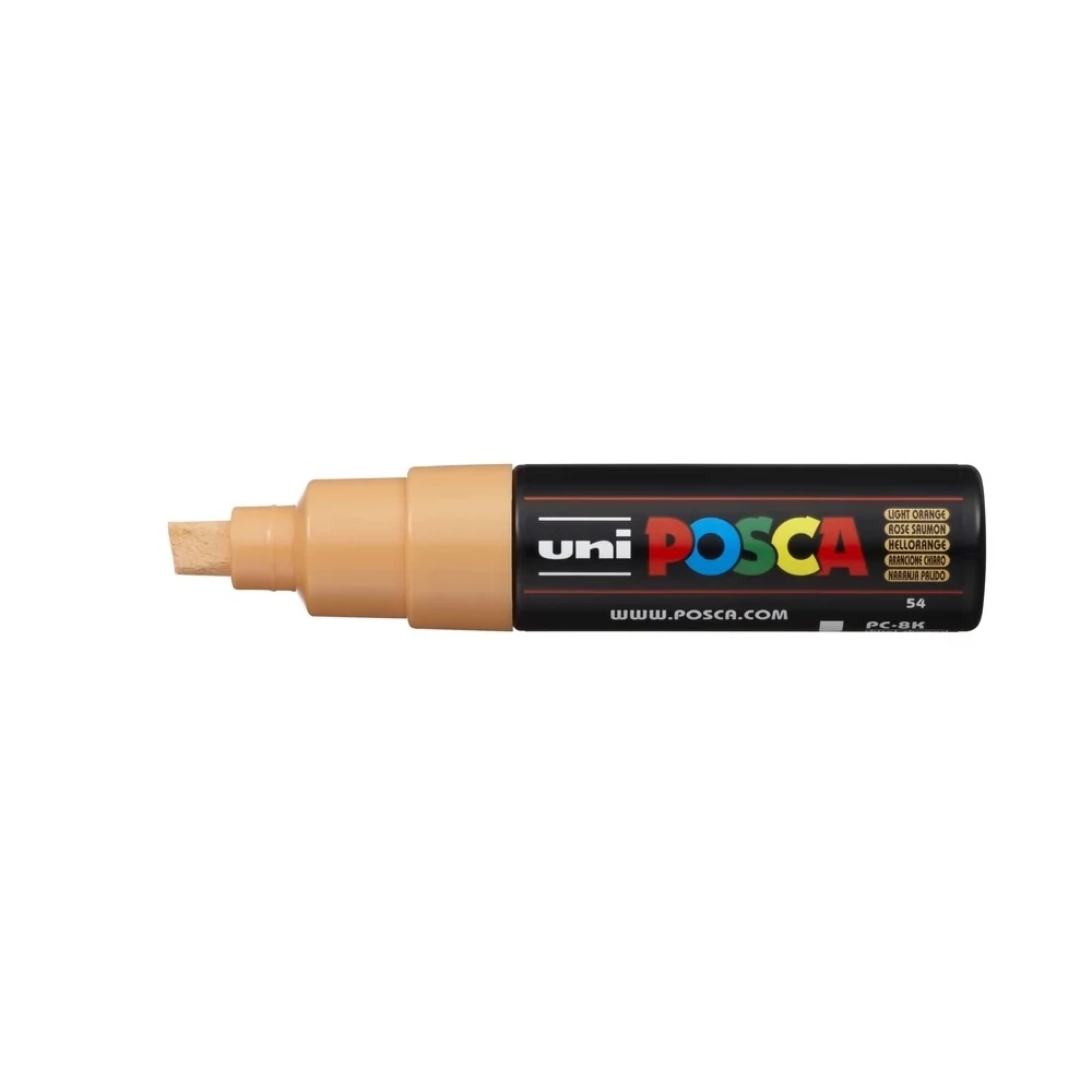 Dekormarker 8mm, Uni Posca PC-8K világos narancs