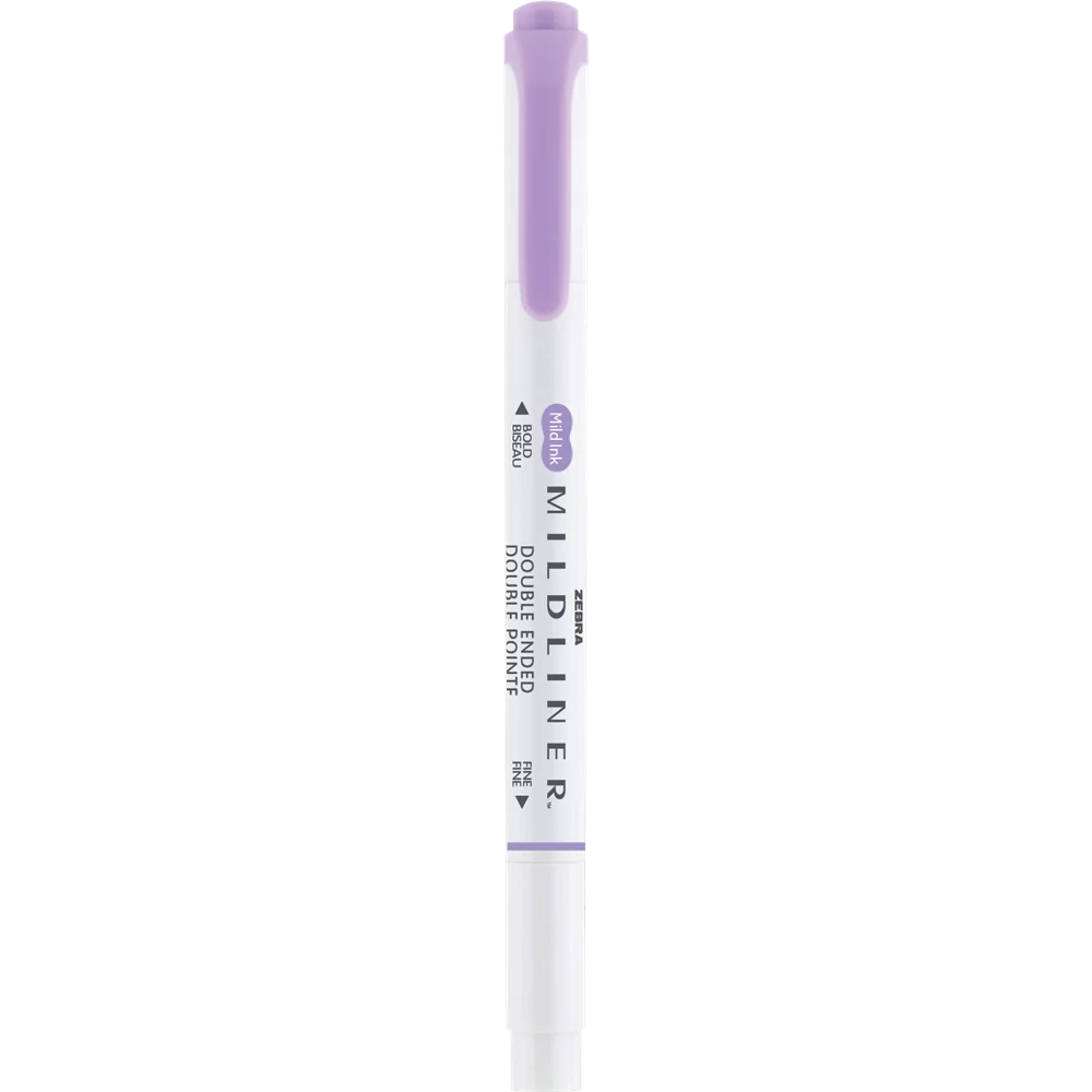 Ecsettol kétvégű Zebra Mildliner Cool & Refined, lila