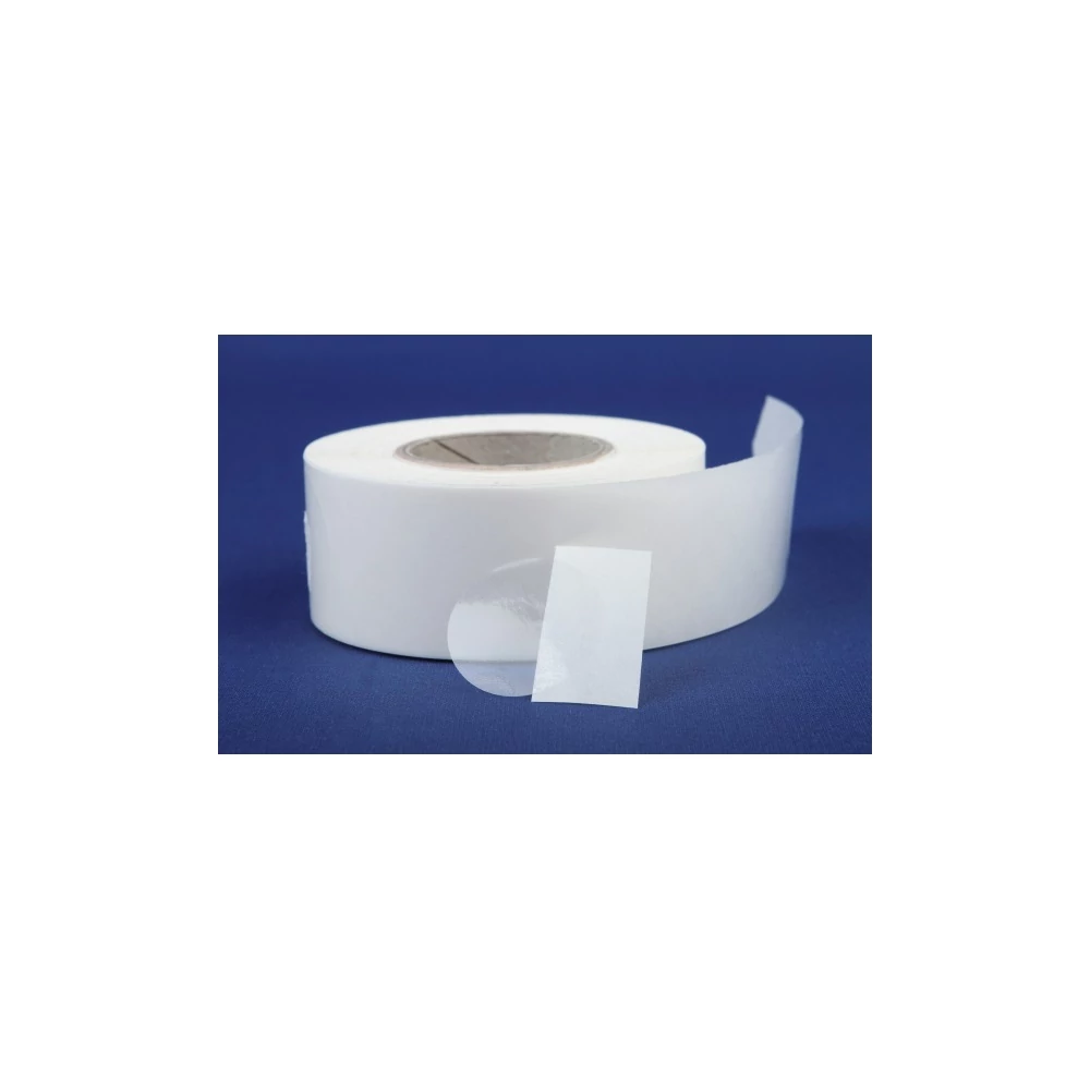 Etikett címke, 30mm, körcímke tekercses, PP 1000 db/tekercs átlátszó