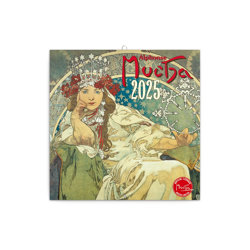 Falinaptár képes lemeznaptár 300x300mm, Alphonse Mucha Realsystem 2026.