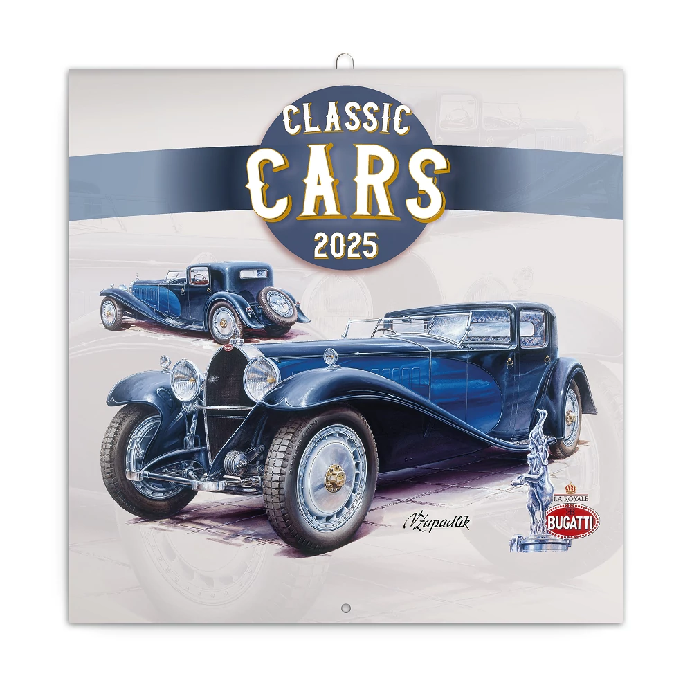 Falinaptár képes lemeznaptár 300x300mm, Classic Cars Realsystem 2026.