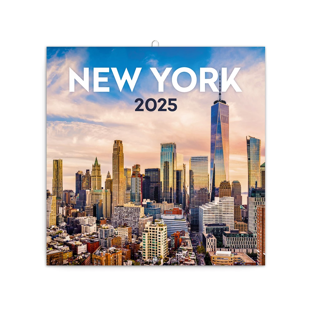 Falinaptár képes lemeznaptár 300x300mm, New York Realsystem 2026.