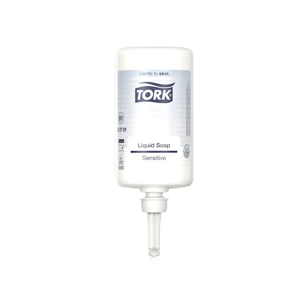 Folyékony szappan kézkímélő 1 liter érzékeny bőrre fehér S1 Tork_420701