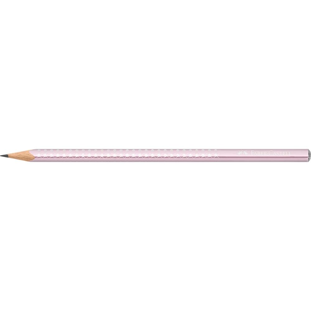 Grafitceruza B,háromszögletű SPARKLE metál Faber-Castell rózsa test